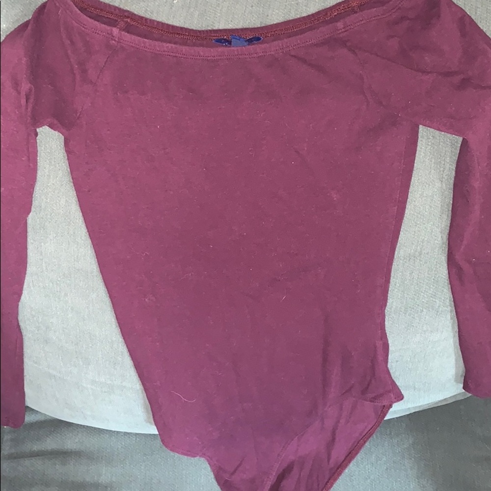 maroon bodysuit